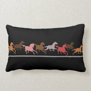 Wild horses running lumbar cushion
