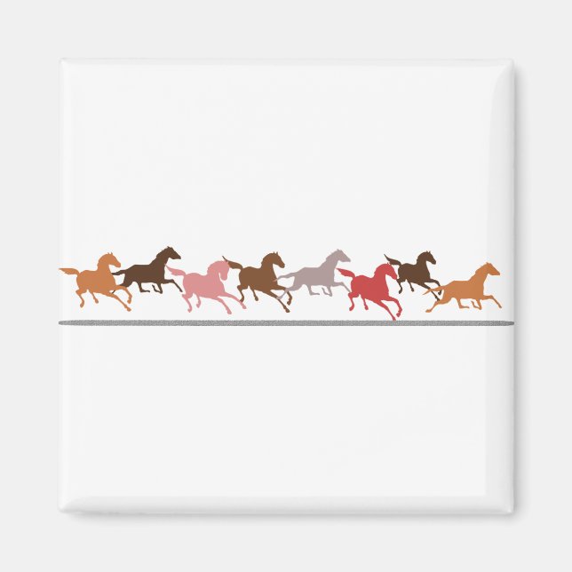 Wild horses running magnet (Front)