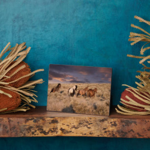 Wild Horses Running Plaque