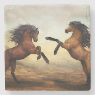 Wild Horses Stone Coaster