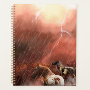 Wild Horses Storm in the Desert Planner