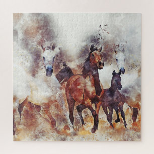 Wild Horses Western Jigsaw Puzzle