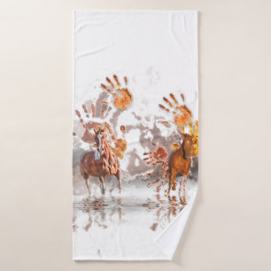 Wild Horses WILD HANDS Bath Towel