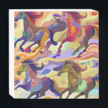 Wild Horses Wooden Box Sign<br><div class="desc">Introducing our Running Horses Collection that will have your friends and family raving. With strikingly bold images of horses running, these on-trend pieces are sure to add a unique design to tees, totes, partyware, home decor, and more, and add life to any gathering with stunning party plates. Select products from...</div>