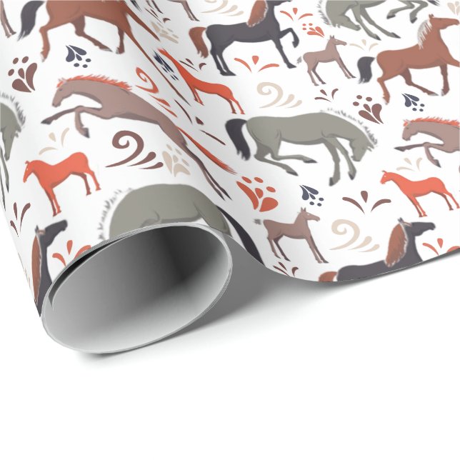 Wild Horses Wrapping Paper (Roll Corner)