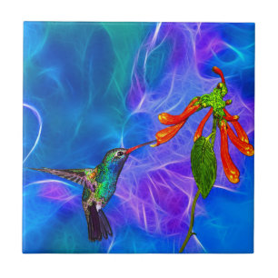 Wild Hummingbird Bird-lover's Art Series Ceramic Tile
