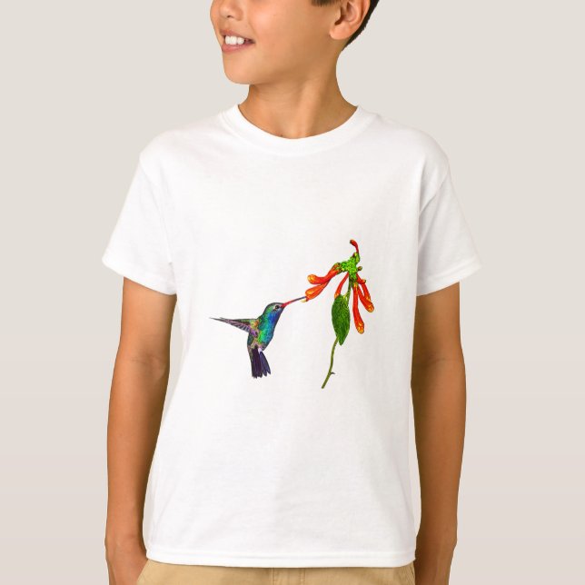 Wild Hummingbird Bird-lover's Art Series T-Shirt (Front)