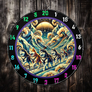Wild Husky Horizon Room Art Dartboard