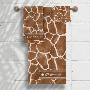 Wild Ideas Gold Label Giraffe ID1160 Bath Towel Set