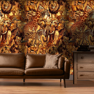 Wild Ideas Safari Animal Collage ID1160 Wallpaper