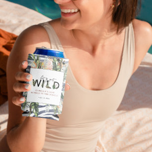 Wild In Love Jungle Bridal Shower Can Cooler