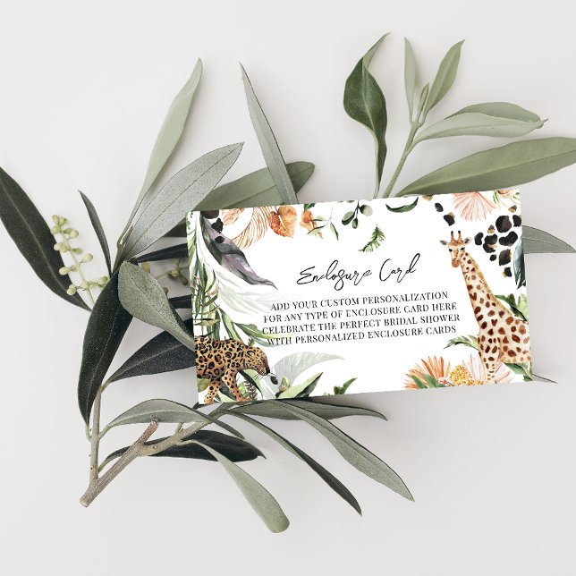 Wild In Love | Jungle Bridal Shower Enclosure Card (Creator Uploaded)