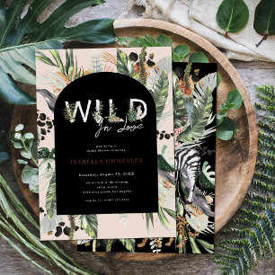 Wild In Love   Jungle Bridal Shower Invitation