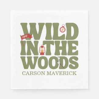 Wild In The Woods Kids Birthday Napkin