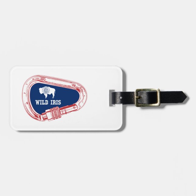 Wild Iris Climbing Carabiner Luggage Tag (Front Horizontal)