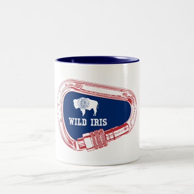 Wild Iris Climbing Carabiner Two-Tone Coffee Mug (Center)