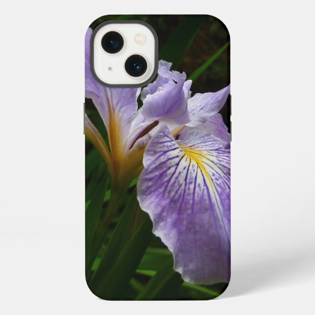 Wild Iris Flower Purple Floral iPhone Case (Back)