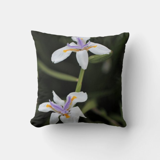 Wild Iris Throw Pillow (Front)