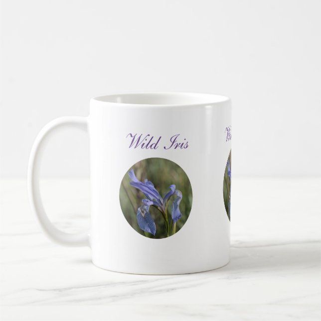 Wild Iris Wildflower Coffee Mug (Left)