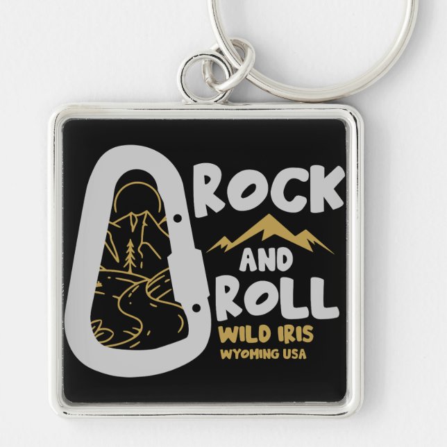 Wild Iris Wyoming Alpinism USA Key Ring (Front)