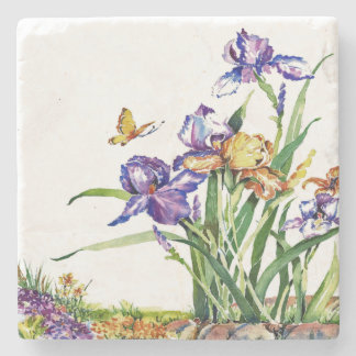 Wild Irises Stone Coaster