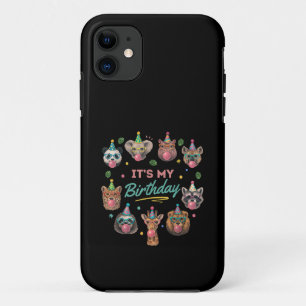 Wild Jungle Animal Birthday Party Design iPhone 11 Case