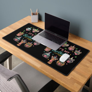 Wild Jungle Animal Birthday Party Design Desk Mat