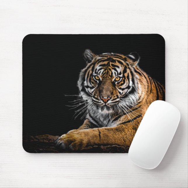 Wild Jungle Animal Tiger Mouse Pad (With Mouse)