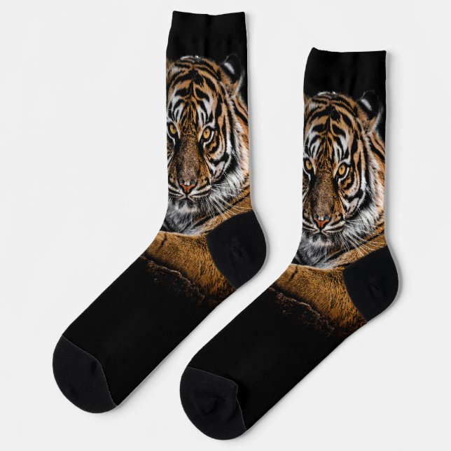 Wild Jungle Animal Tiger Socks (Left)
