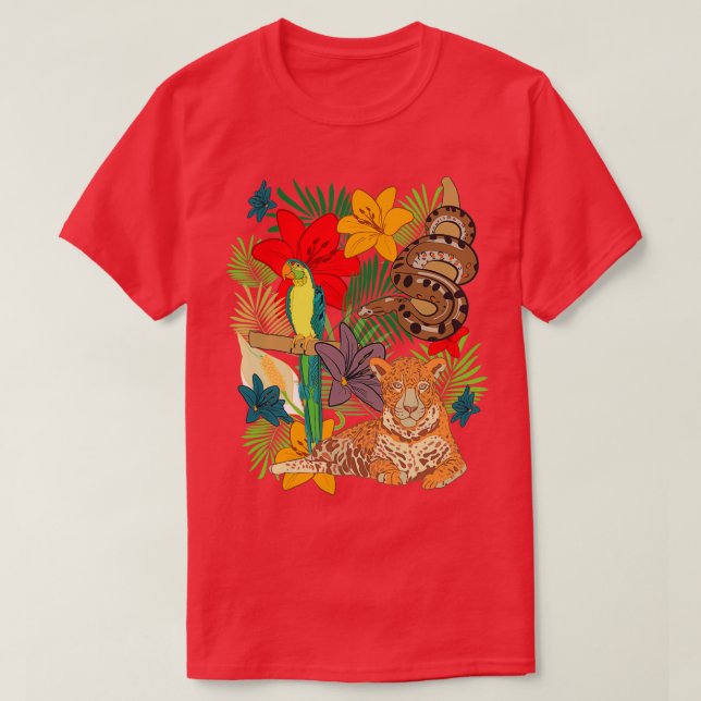 Wild Jungle animals of Amazonia  T-Shirt (Design Front)