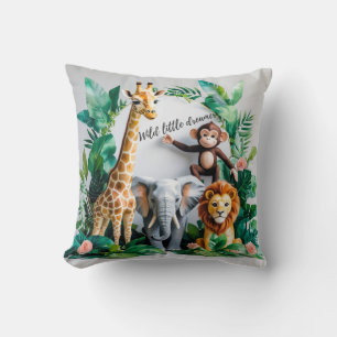 Wild Jungle Animals Pillow – Wild Little Dreamer