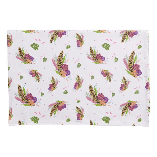Wild Jungle Bloom Pillow Case (Front-Left)