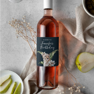 Wild Jungle Leopard Adult Birthday Party  Wine Label