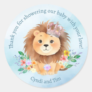 Wild Jungle Lion Thank You Stickers