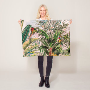 Wild jungle paradise fleece blanket