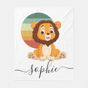 Wild Jungle Safari Animals baby Fleece Blanket