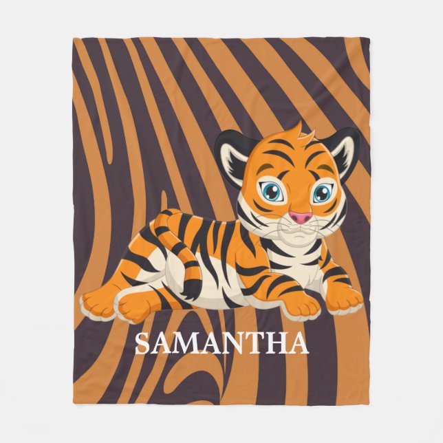 Wild Jungle Safari Animals baby  Fleece Blanket (Front)