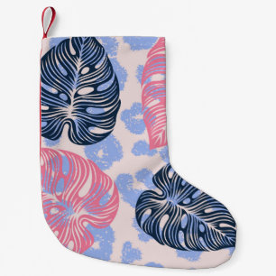 Wild jungle seamless pattern,background with hand small christmas stocking