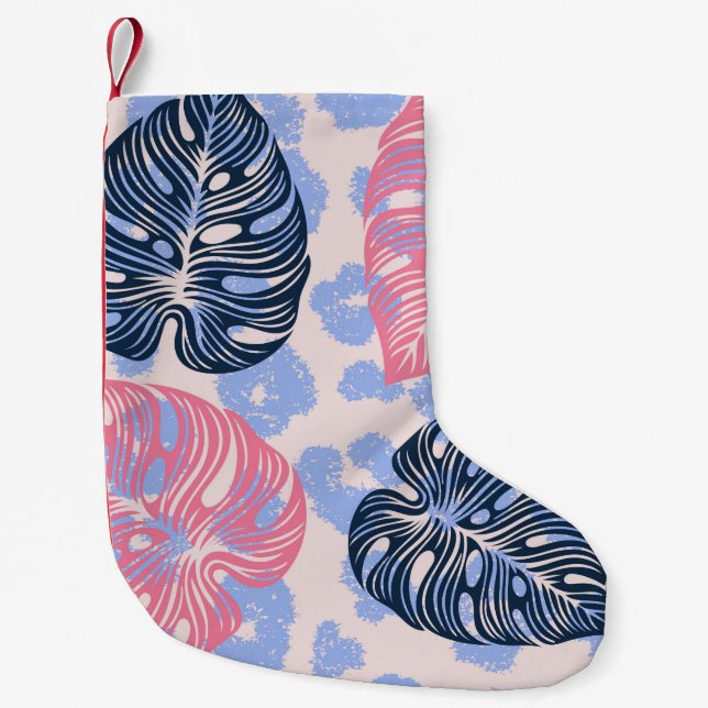 Wild jungle seamless pattern,background with hand  small christmas stocking (Front)