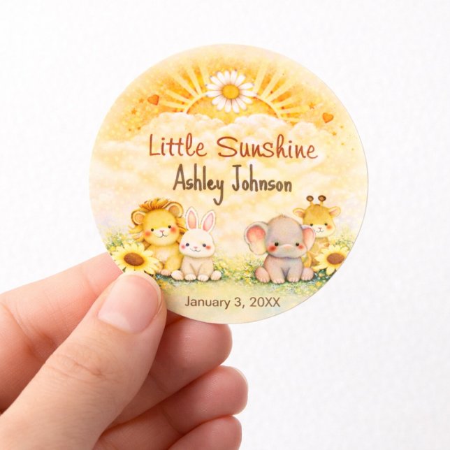 Wild Jungle Sunshine Adventure Style Classic Round Sticker (Creator Uploaded)