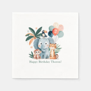 Wild Jungle Theme Birthday Party Napkin