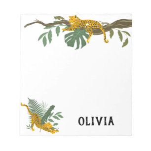 Wild Jungle Tiger Personalised Notepad 