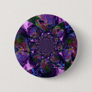 Wild Kaleidoscope Saturn 6 Cm Round Badge