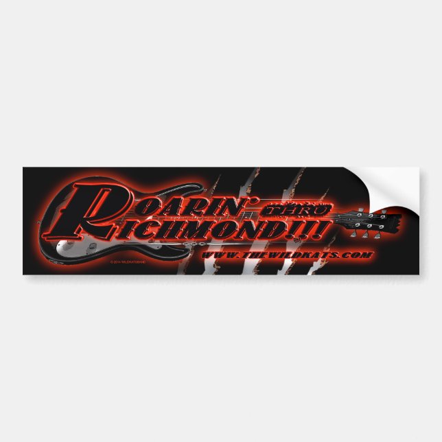 WILD KATS Band 'ROARIN' Bumper Sticker (Front)