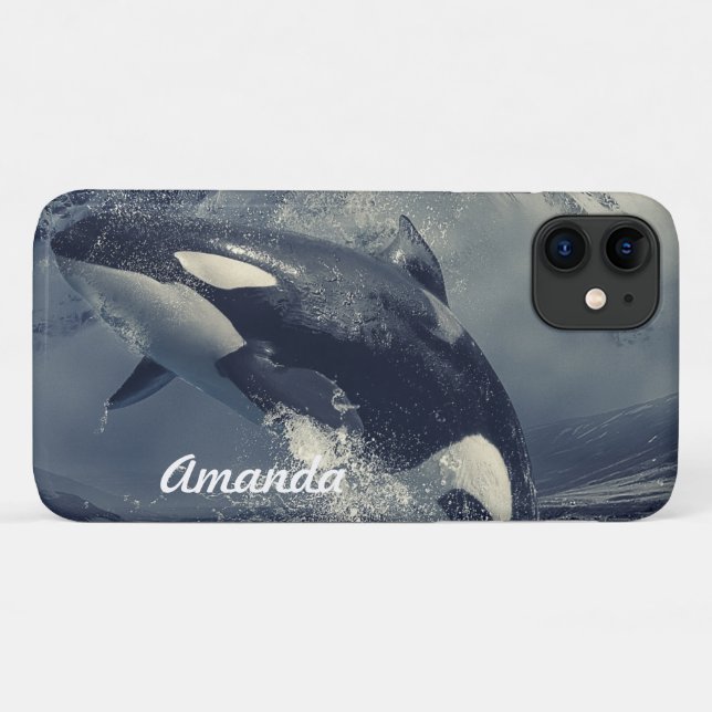 Wild Killer Whale Jumping Case-Mate iPhone Case (Back (Horizontal))