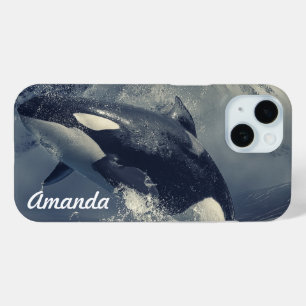 Wild Killer Whale Jumping iPhone 15 Case