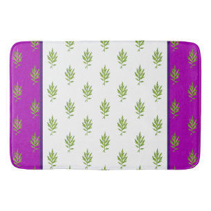 Wild Leaves on a Bath Mat