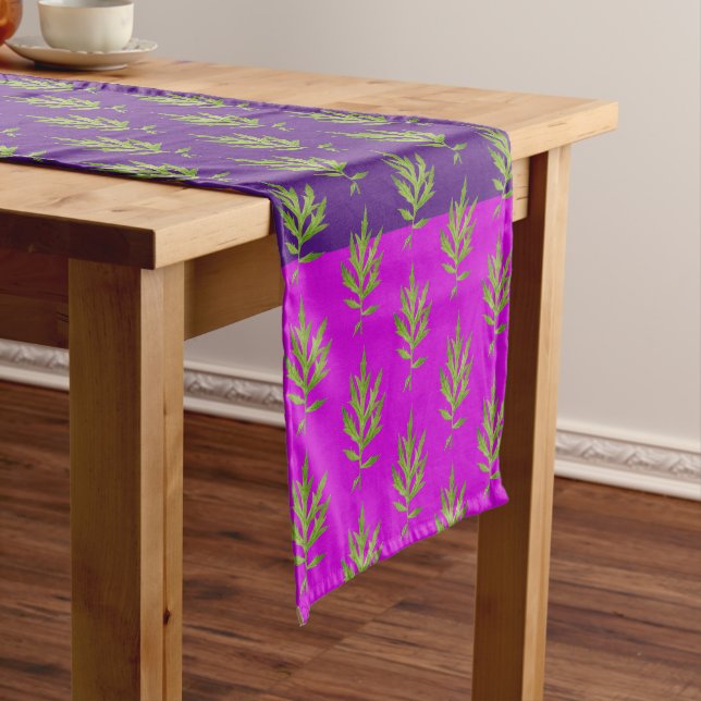 Wild Leaves on a Table Runner (In Situ)