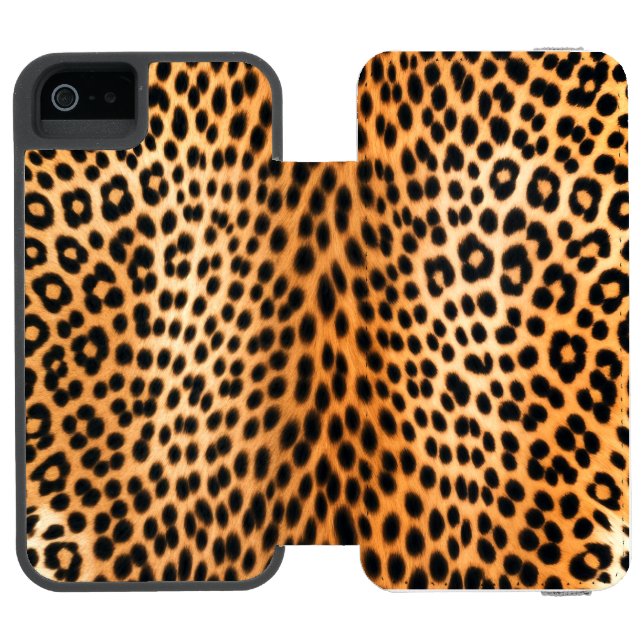 Wild Leopard Energy – Bold Animal Print Fashion Incipio iPhone Wallet Case (Folio Open)