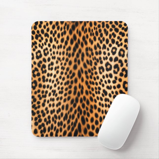 Wild Leopard Energy – Bold Animal Print Fashion Mouse Pad (With Mouse)